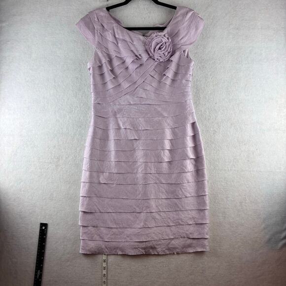 New Direction Formal Bandage Cut Dress 12P Shimmer Lilac Mother Bride Groom READ - Picture 1 of 16